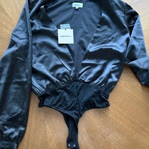 Superdown Black Bodysuit